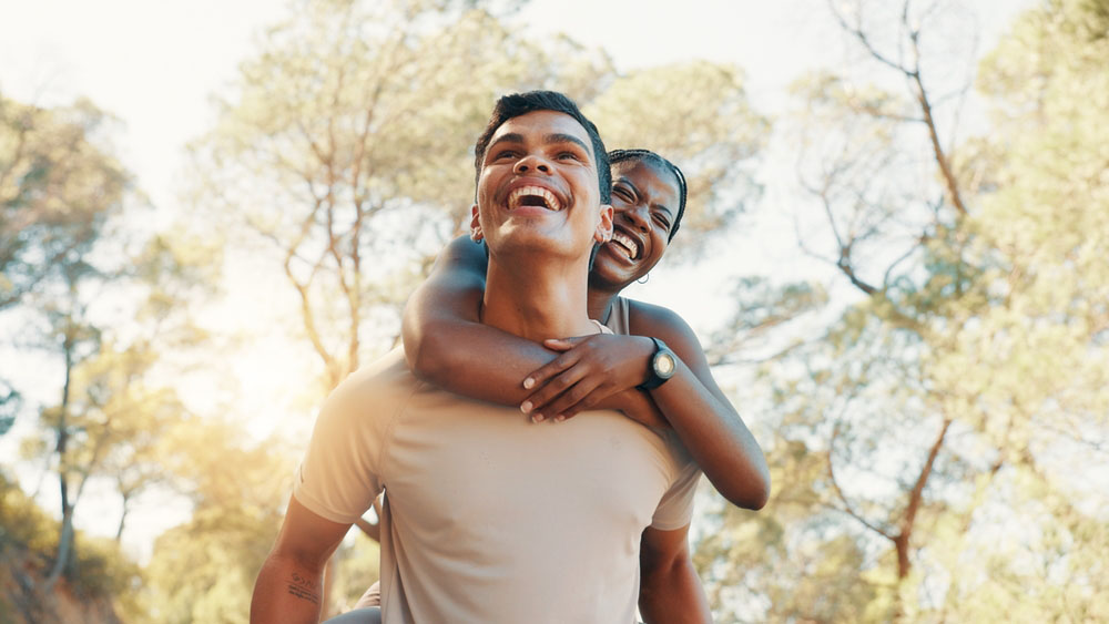 Happy couple with healthy smiles after General Dentistry in Los Angeles